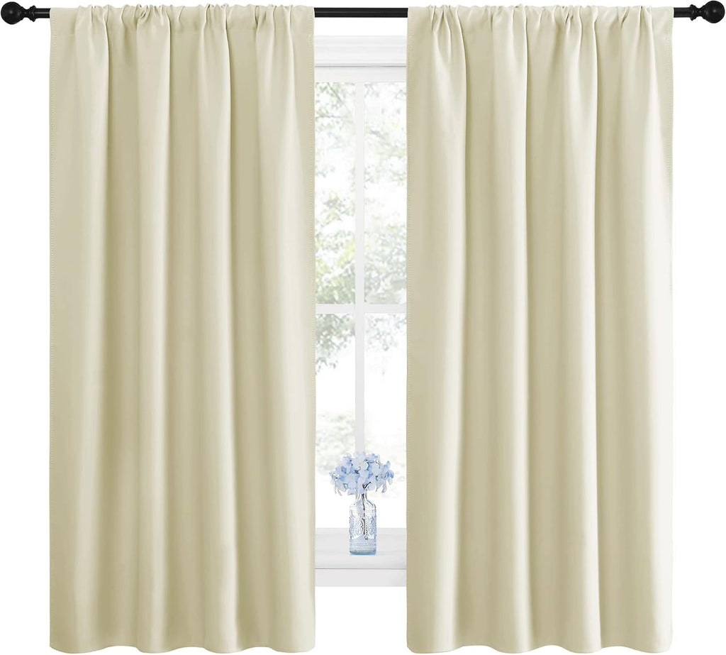 Nicetown Blackout Curtains for Living Curtains, Room Darkening Window Curtain Panels, easy maintenance Solid Thermal Insulated…