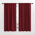 NICETOWN Blackout Curtain Panels for Living Room - (Burgundy Red Color) 34x63 Inch, 2 Panels Set, Thermal Insulated Room Darkening…