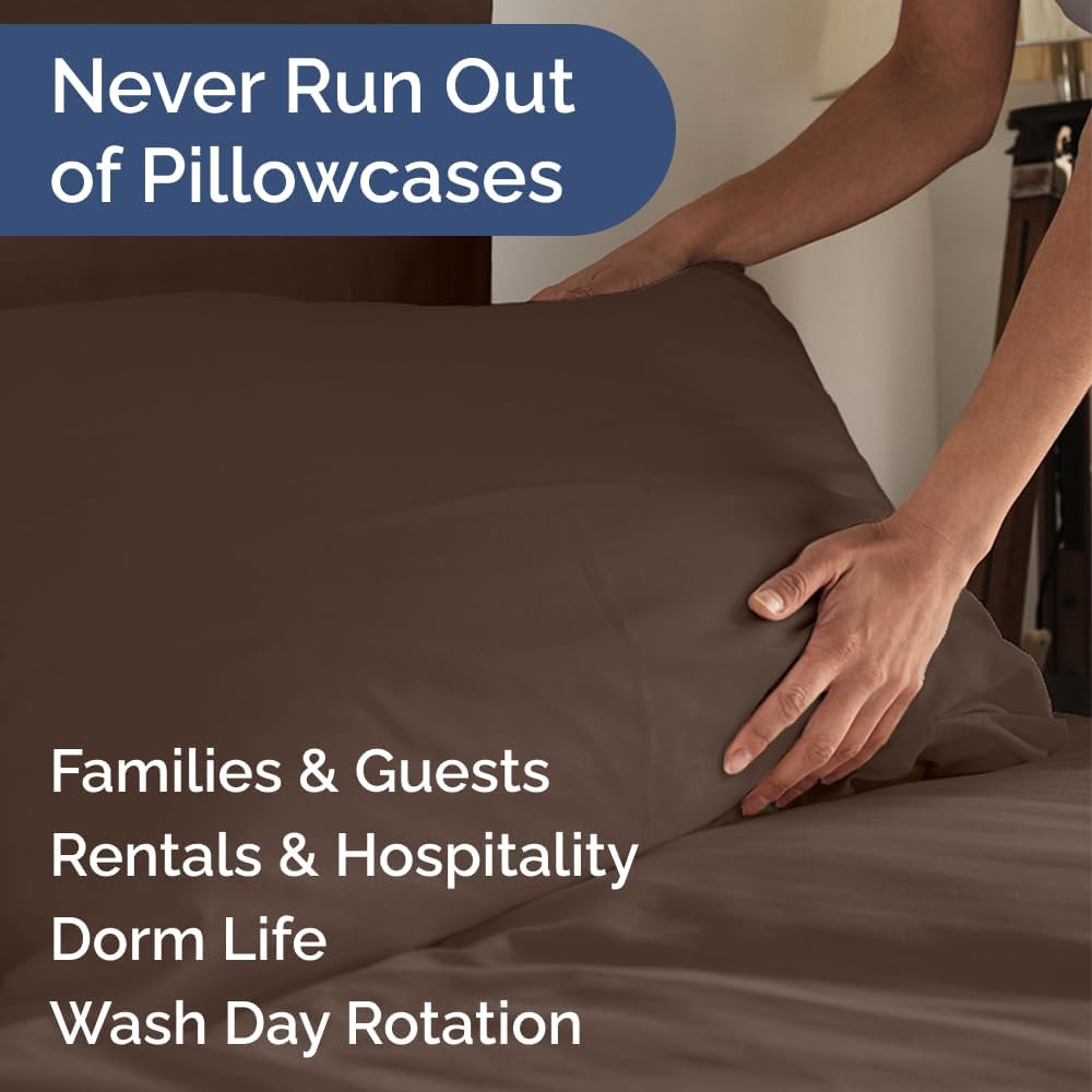 Standard Pillow Cases Set of 6 - Ultra Soft Hotel Quality Pillowcase Covers - Comfy, Cozy & Wrinkle Free - Shrink, Stain and Fade…