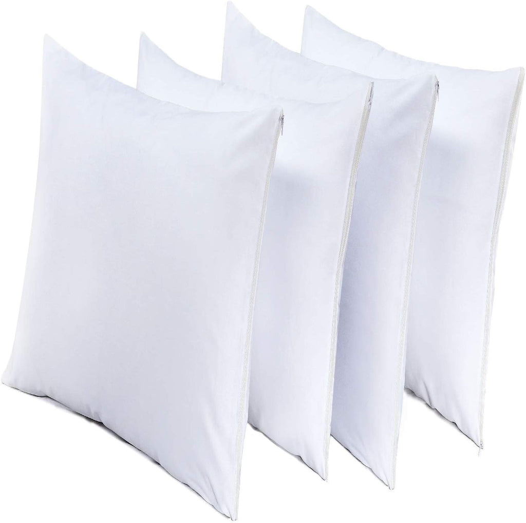 NiagaraSleepSolution Niagara 4 Pack Pillow Protectors Standard 20x26 Inches Ultra Fresh Treated 100% Cotton Non Crinkle Quiet…