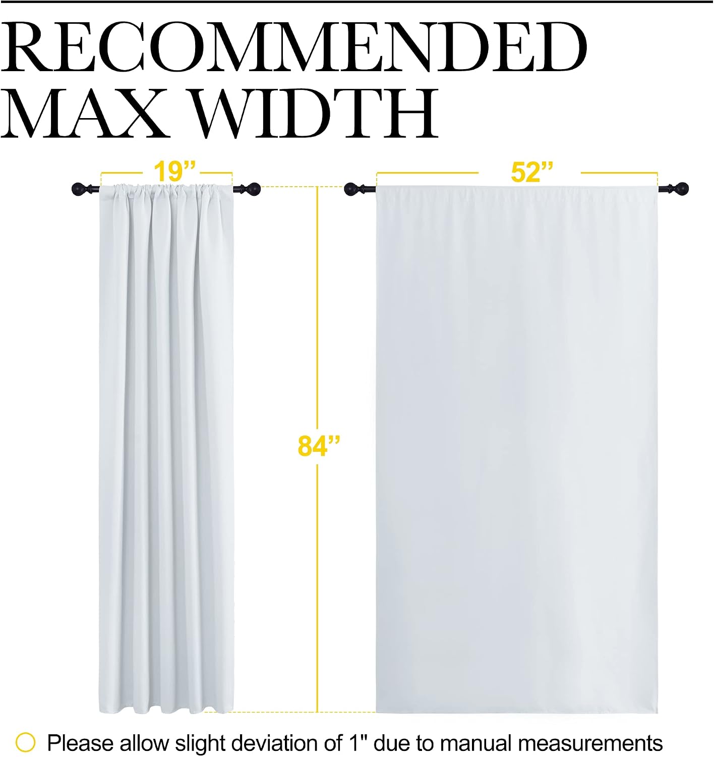 NICETOWN Greyish White Bedroom Curtain Panels - Multi-Function Noise Reducing Performance Window Treatment Thermal Insulated Rod Pocket…
