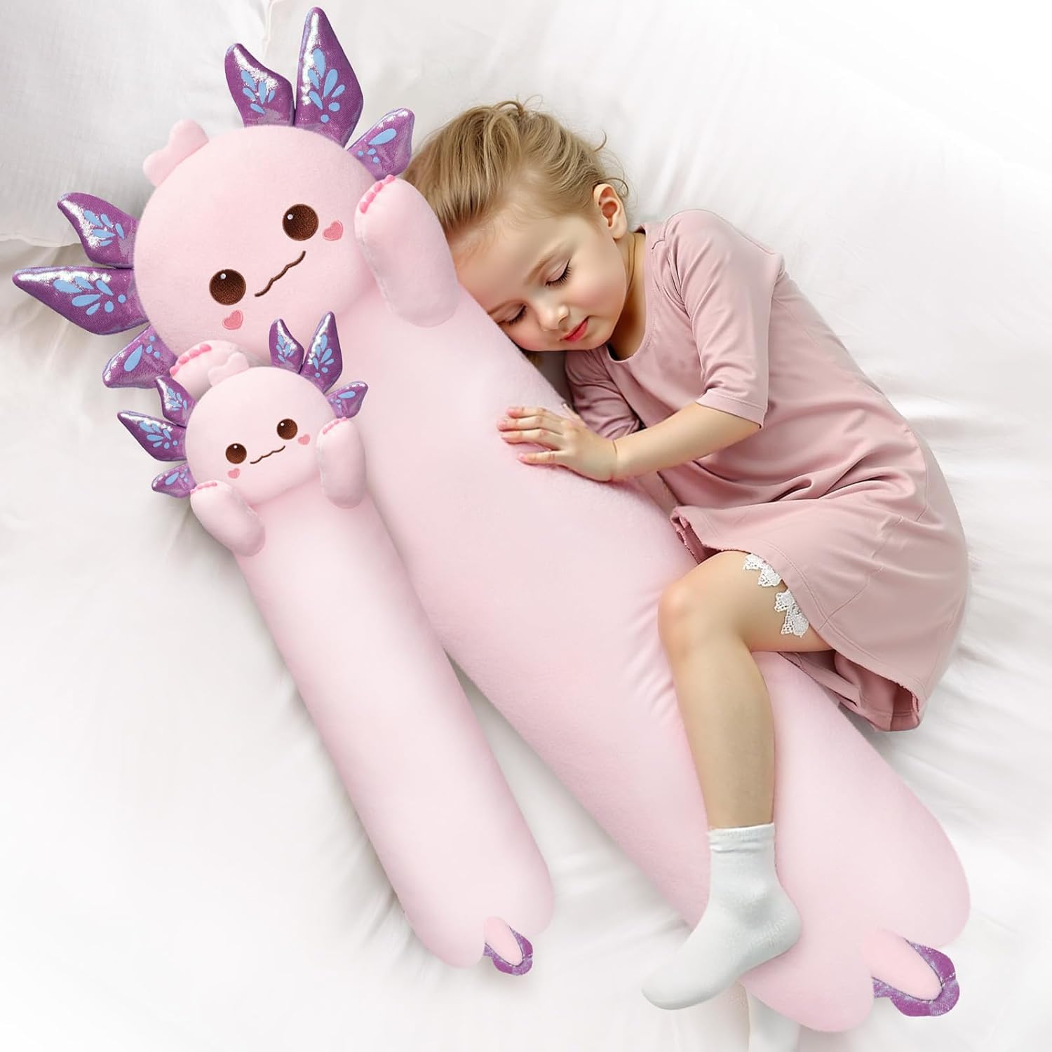 Mewaii Artist-Designed Ultra Soft Plush Long Body Pillow, Extra Stuffing for Comfort, Premium Quality Stuffed Animal Gift for Girlfriend…