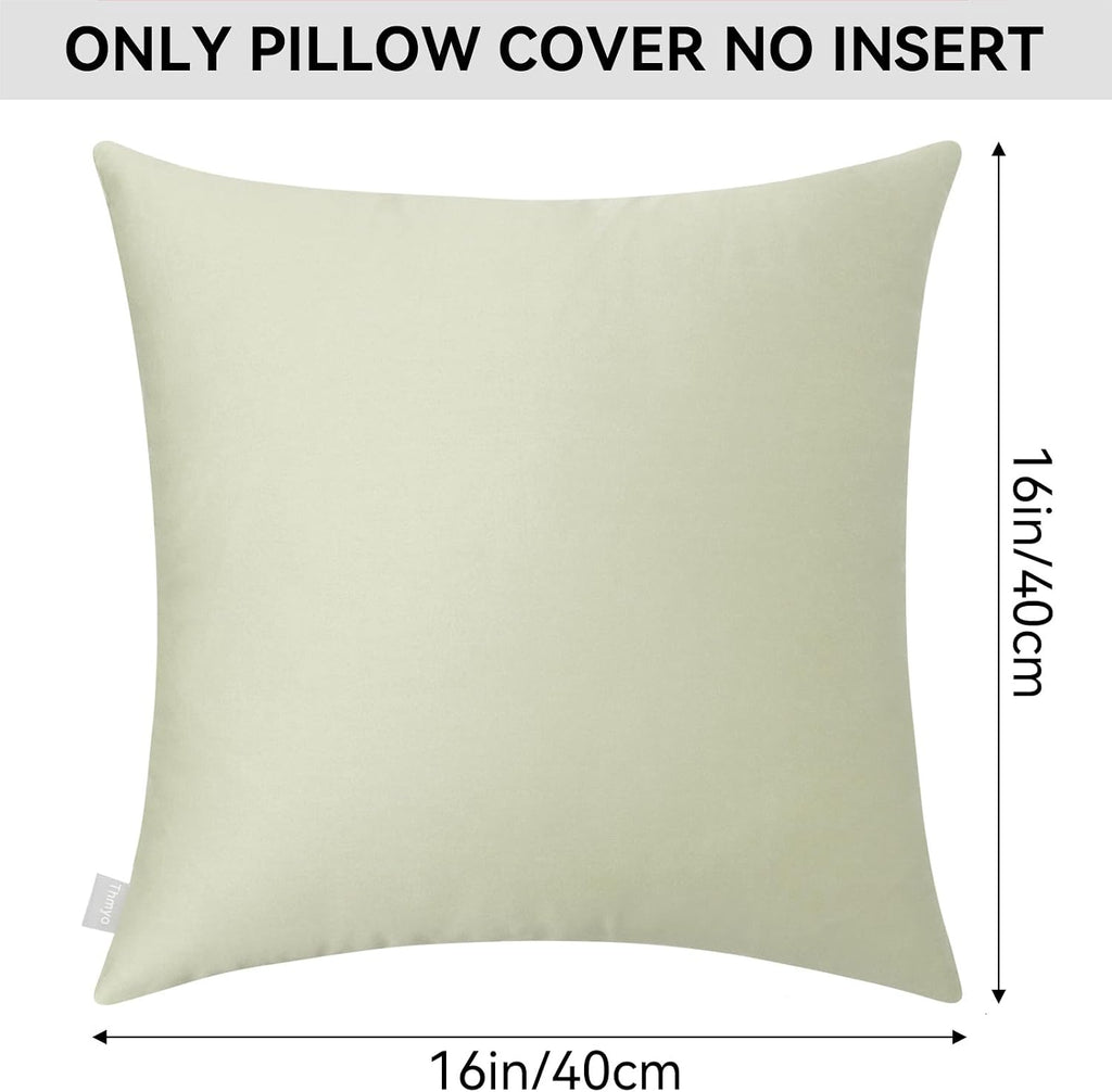 Thmyo 4-Pack 100% Cotton Comfortable Solid Decorative Throw Pillow Case Square Cushion Cover Pillowcase Sublimation Blank Pillow Covers DIY…