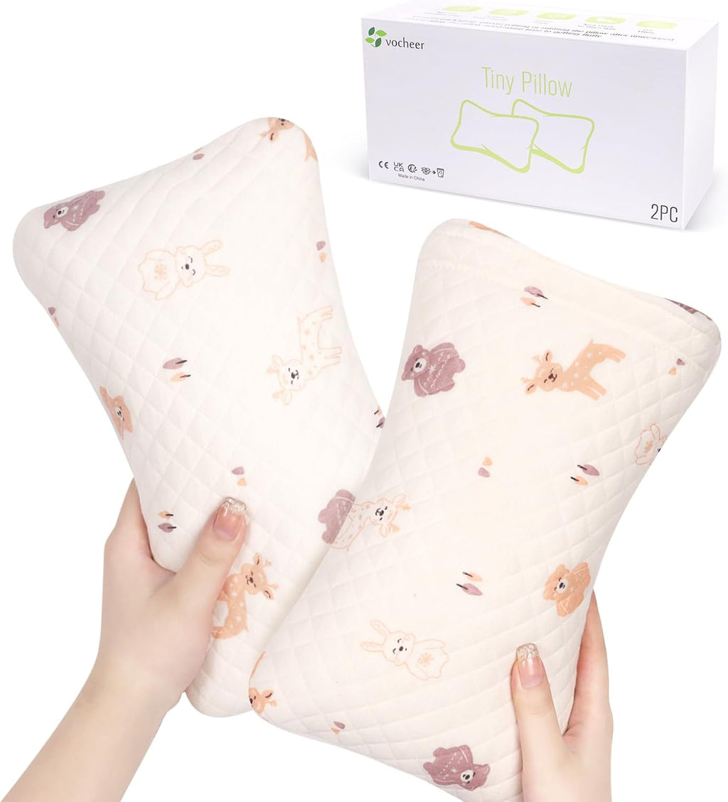 vocheer Small Pillows for Sleeping, 11"x 7" Mini Travel Pillow, Tiny Pillows for Neck, Wrist, Lumbar and Knee, Pets Pillow, Cotton…