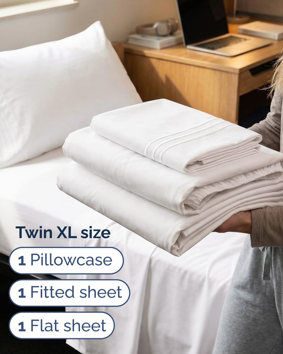 Twin XL Size 3 Piece Sheet Set - Comfy Breathable & Cooling Sheets - Hotel Luxury Bed Sheets for Women & Men - Deep Pocket, Easy-Fit…