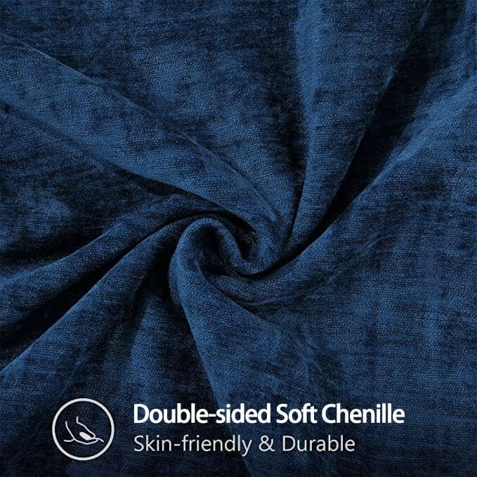 decorUhome Chenille Soft Cozy Throw Pillow Covers 24x24 Set of 2, Modern Farmhouse Boho Velvet Decorative Euro Sham Pillow Cases with Stitc…