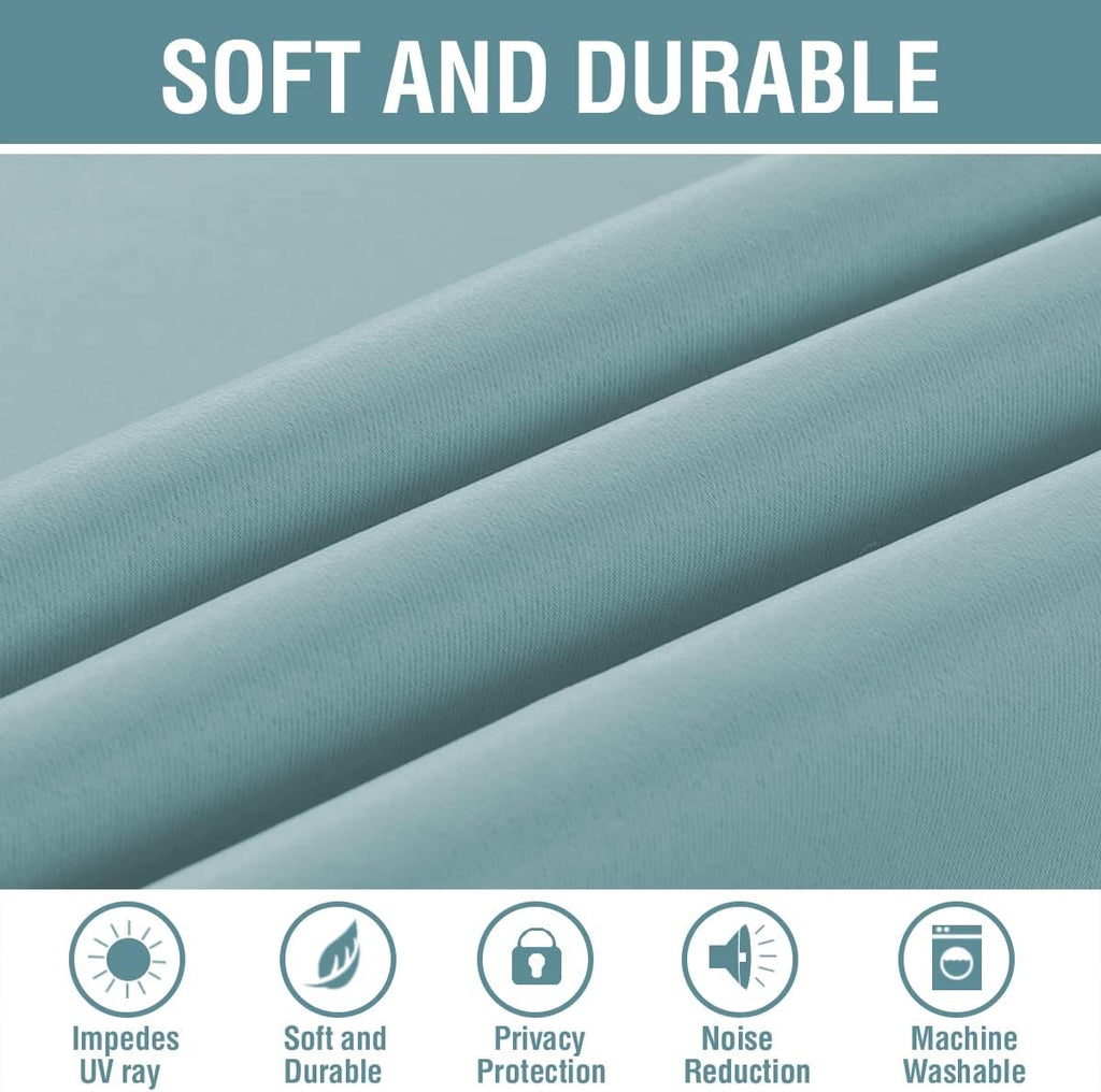 H.VERSAILTEX Blackout Curtain for Living Room Thermal Insulated Window Treatment Curtain Extra Long 96 inch Length Energy Savin…