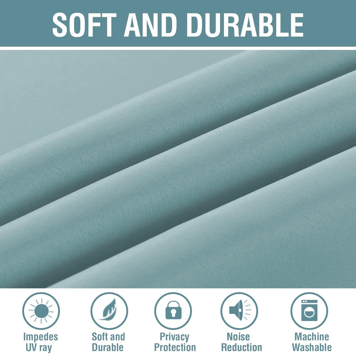 H.VERSAILTEX Blackout Curtain for Living Room Thermal Insulated Window Treatment Curtain Extra Long 96 inch Length Energy Savin…