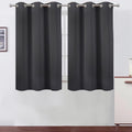 Lemomo Dark Grey Blackout Curtains 42 x 54 Inch Length Set of 2 Panels Grommet Bedroom Curtains for Living Room 54 Inch Grey
