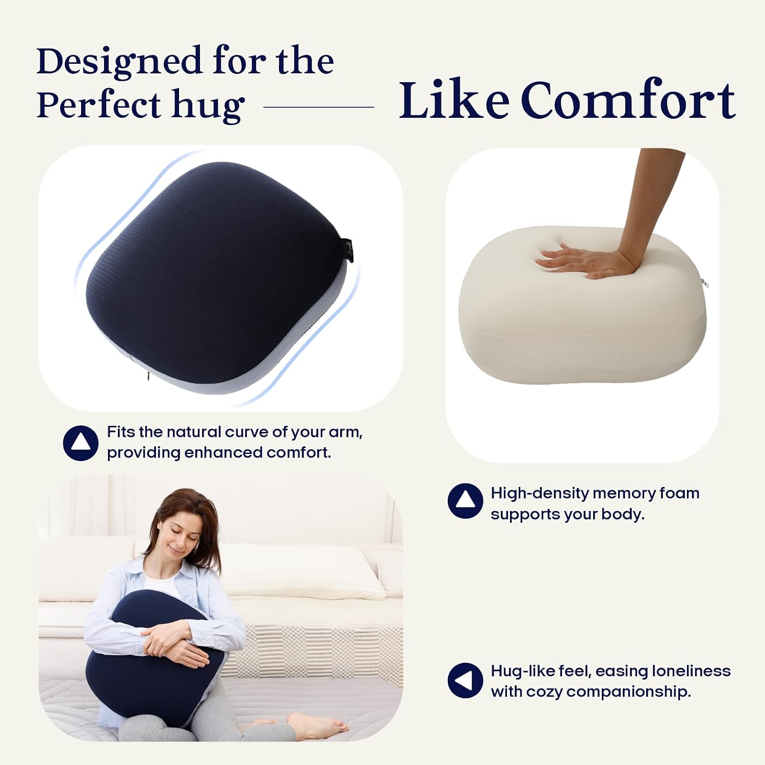 ZonLi Weighted Pillow for Adults 6.5lbs, Washable Hug Pillow Get Better Sleep, Detachable Sensory Body Weighted Pillows, Memory Foam Bed…