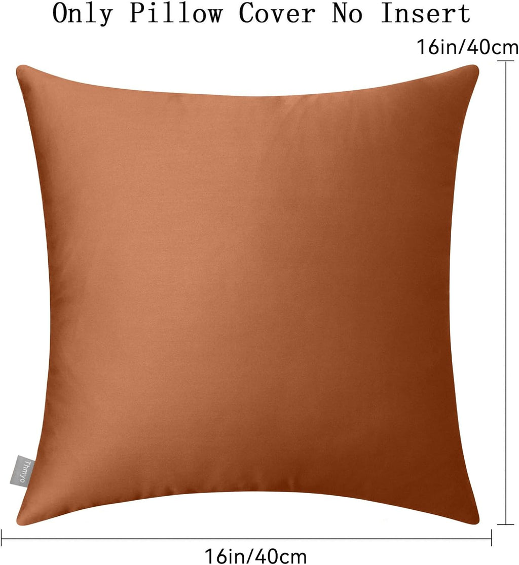 Thmyo 4-Pack 100% Cotton Comfortable Solid Decorative Throw Pillow Case, Square Cushion Cover Pillowcase Sublimation Blank Pillow Covers DI…