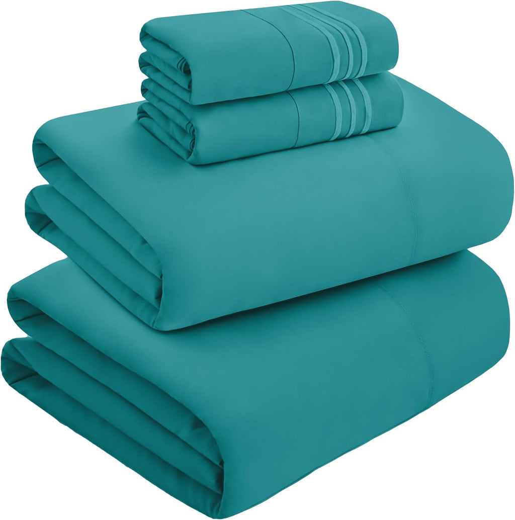 MocassiLuxuryBedding Mocassi Cal King Size 4-Piece Bed Sheet Set - 1800 Hotel Quality Microfiber 18-24 Inches Extra Deep Pocket Fitted Shee…