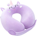 urnexttour Car Pillow for Big Kids Travel Neck Pillows, Foam Neck Support Travelling Pillow with Washable Cotton Pillowcases and Storage…