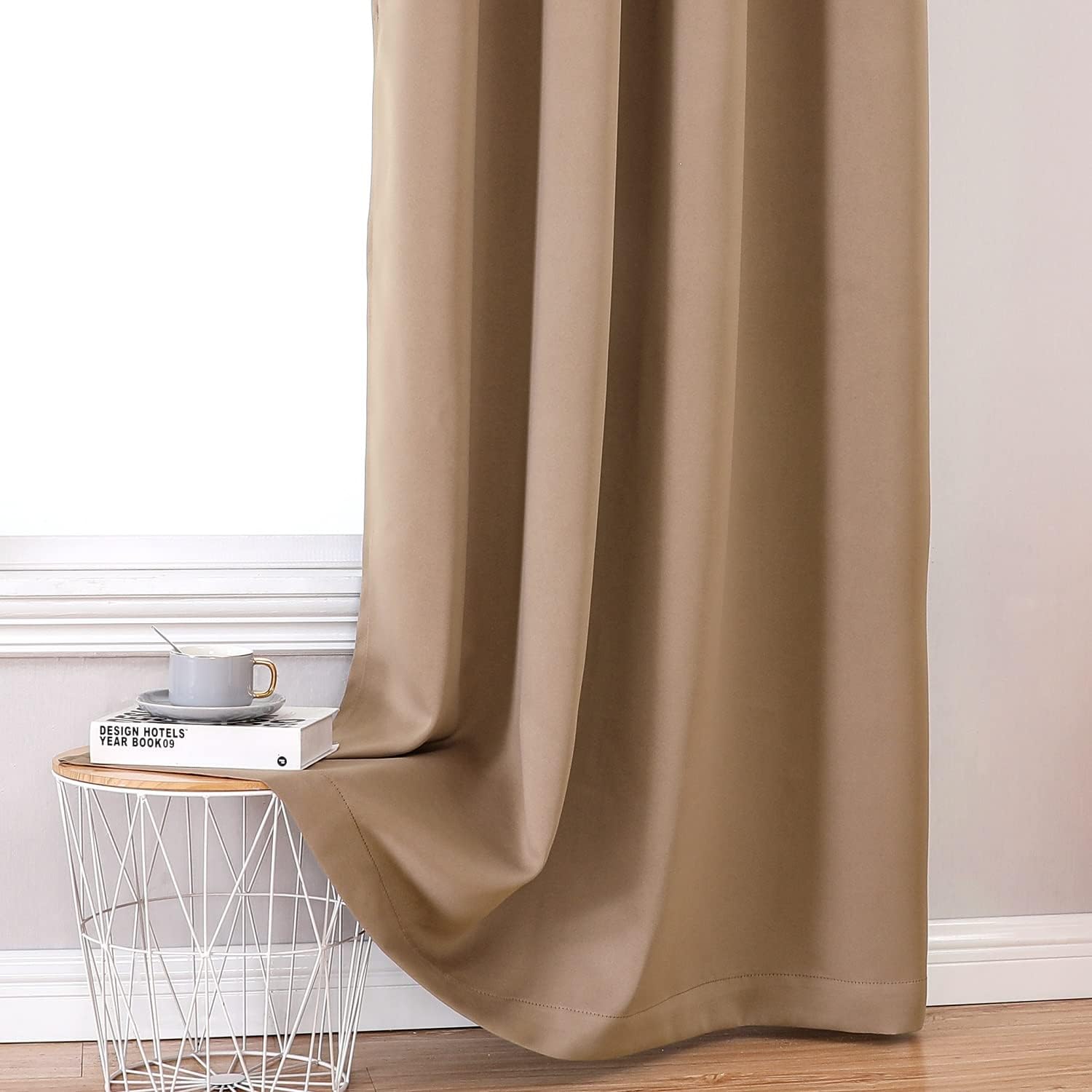 ChrisDowa 100% Blackout Curtains 80 inch Long for Bedroom with Black Liner, 2 Thick Layers Total Blackout Thermal Insulated Grommet Window…