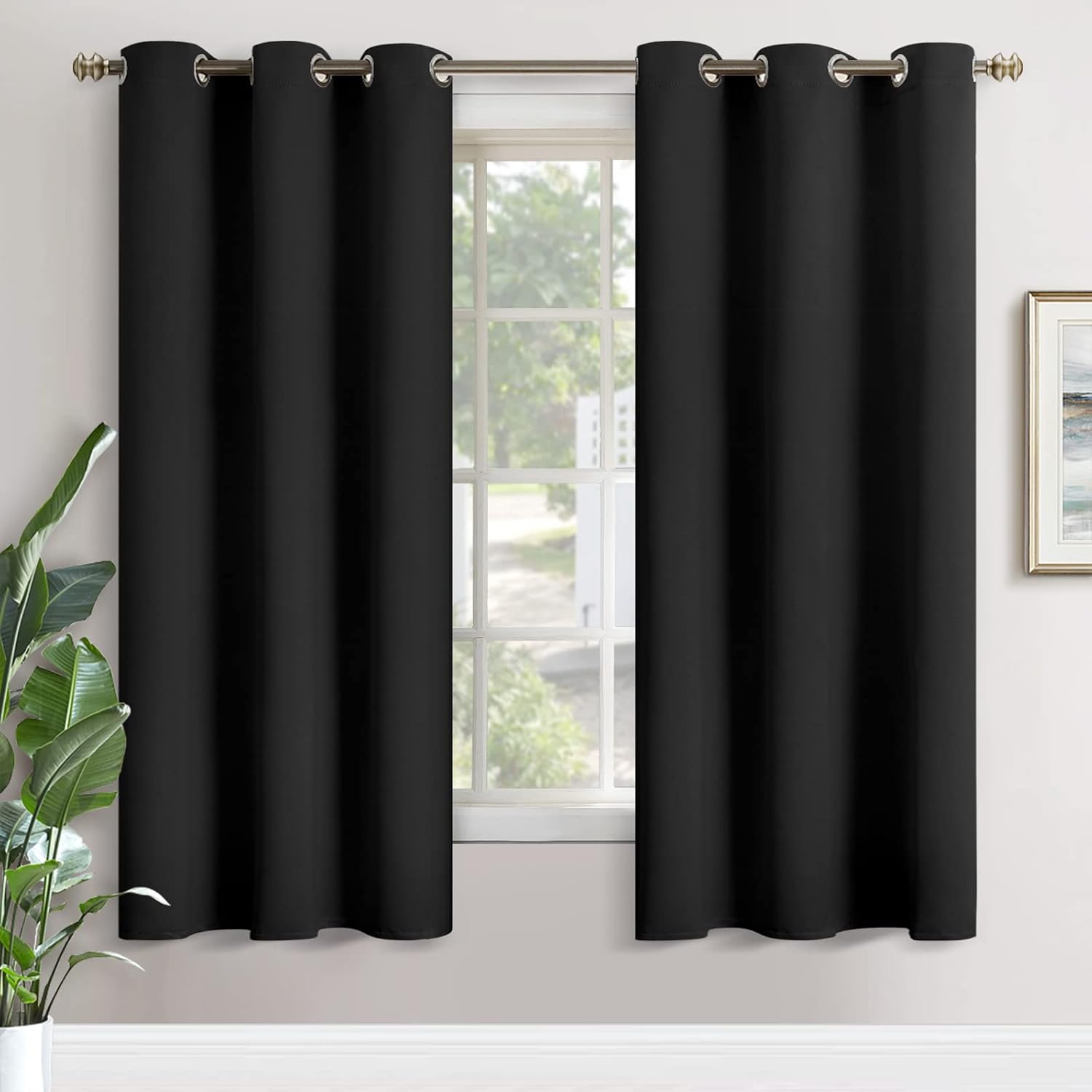 YoungsTex Black Out Curtains for Bedroom 72 Inch Length - Thermal Insulated Drapes with Grommet Room Darkening Privacy for Living Room, 2 P…