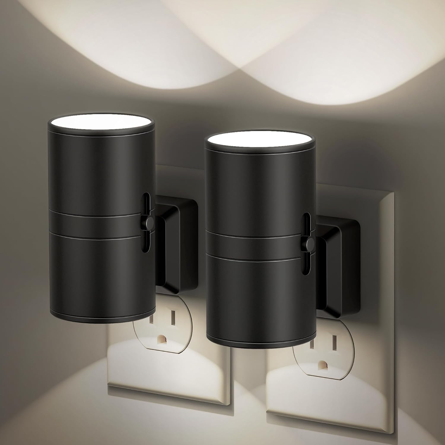 Night Lights Plug into Wall, Dimmable Night Light Plug in, Modern Night Lights with Dusk to Dawn Light Sensor, Soft White 5000K, 0-100LM…