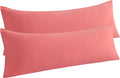 Ntbay 2 Pack Body Pillowcases, Coral Pink, Microfiber, 20x54 Inches, Soft, Wrinkle, Fade Resistant, Envelope Closure 2 Pack Pink