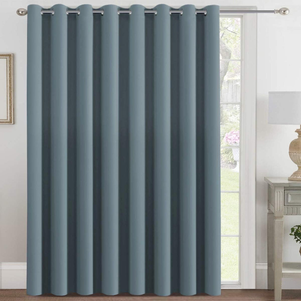H.VERSAILTEX Blackout Patio Curtains 100x84 Inches for Sliding Door Extral Wide Blackout Curtain Panels Thermal Insulated Room…