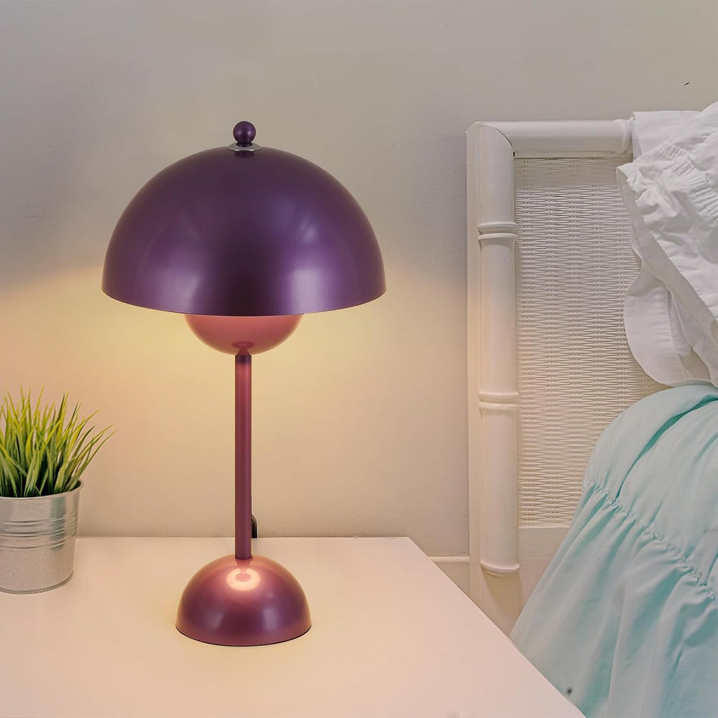 COSYLUX Modern Small Table Lamp for Bedroom, Cute Dome Shade Reflecting Light Reading Lamp for Living Room, Kid's Room, Study, Office…