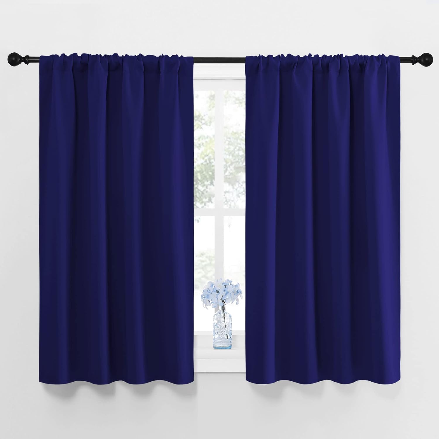NICETOWN Navy Blue Curtains Blackout Draperies - Home Fashion Thermal Insulated Solid Drape Panels for Kid's Room, Privacy Window…