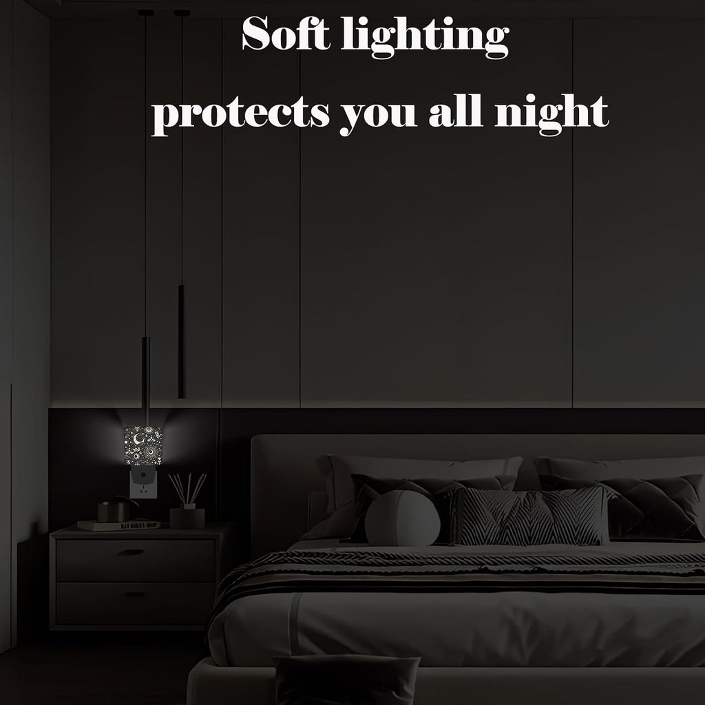 Moon and Sun Night Light, Plug-in Night Lights with Dusk-to-Dawn Sensor for Stairway, Hallway, Bedroom Sleep Friendly Ideal for…