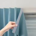 Self Adhesive Curtains, Portable Blackout Curtains Fabric Curtains for Living Room No Drilling, 47" W X 96" L, Lake Blue, 1 Panel