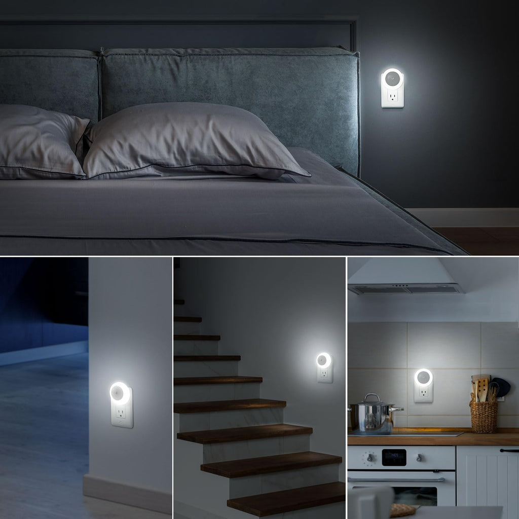 fesnne Night Lights Plug into Wall, Night Light, Dusk to Dawn Sensor, White Led Night Light 0.5W, 8 Pack Nightlight for Adults, Bedroom…