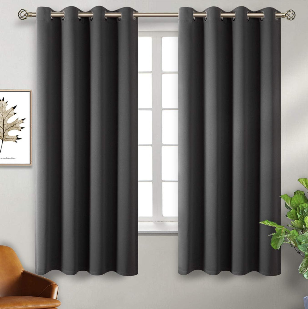 BGment Blackout Curtains for Bedroom - Grommet Thermal Insulated Room Darkening Curtains for Living Room, Set of 2 Panels, Each 46 x 63 Inc…