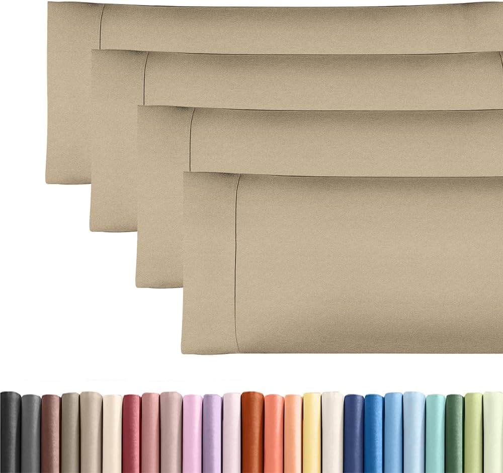 Body Pillowcases Set of 4-20x54 Long Body Pillow Case - Soft Body Pillow Cover for Sleeping & Side Sleepers - Breathable & Fade Free…
