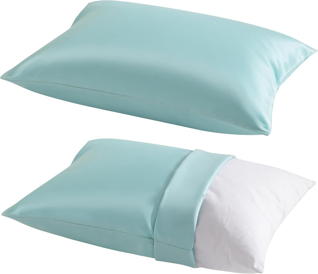 Ntbay 2 Pack Pillows with Egyptian Cotton Pillowcases, Soft Cotton Down Alternative 13x18 Envelope Pillows for Sleeping in Crib Bed - Machi…