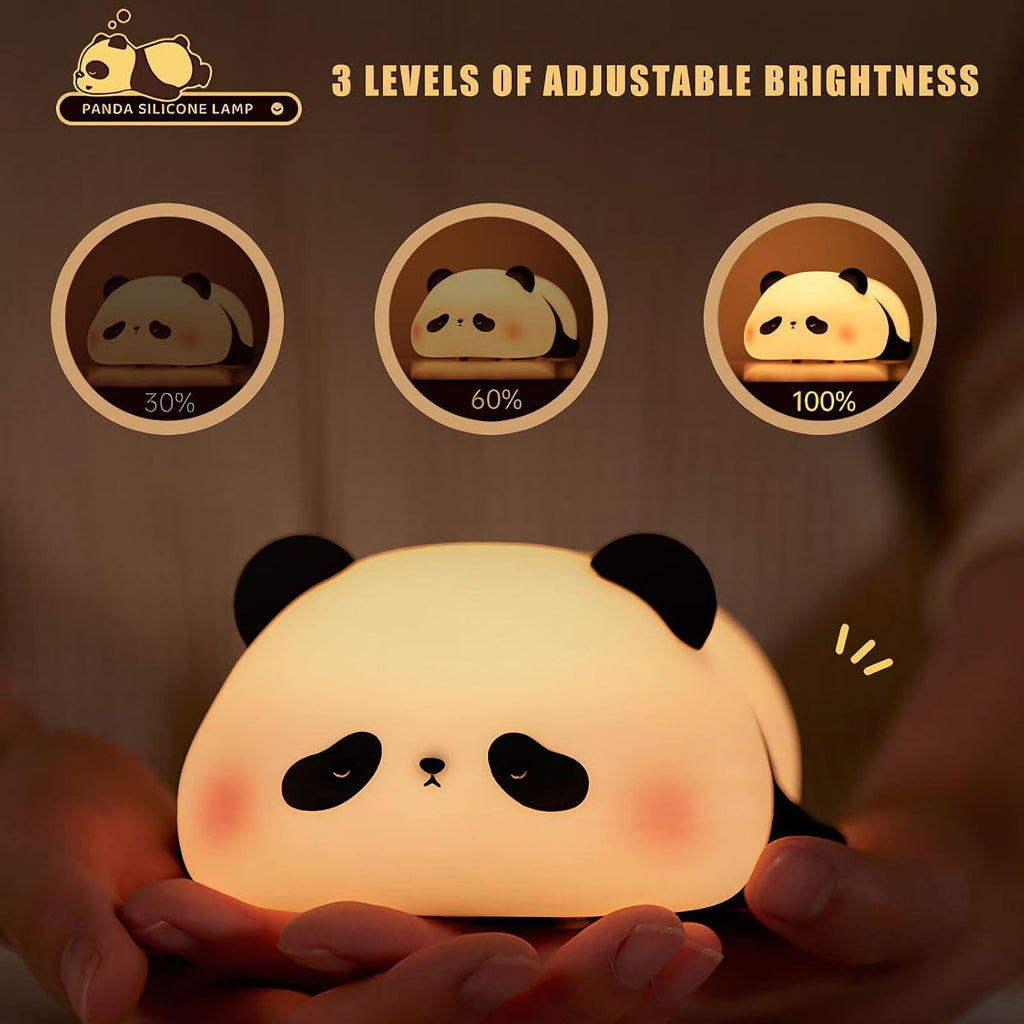 Agek Panda Night Light for Kids, Cute Panda Lamp Silicone Nursery Night Light Bedroom Nightlights USB Rechargeable Bedside Lamp for Baby Ch…