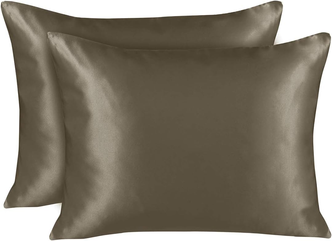 Blissford Satin Pillowcase with Zipper, for Hair and fabric comfort, Feels Soft and Cool Like a Silk Pillowcase, Satin Pillow Cases 2…