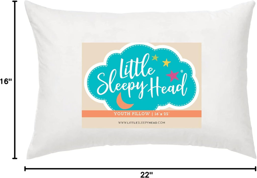 Little Sleepy Head Youth Pillow 16x22 - Soft & Hypoallergenic Bed Pillow Youth Pillows for Sleeping Age 5-10 - Snugly Designed Youth Neck…