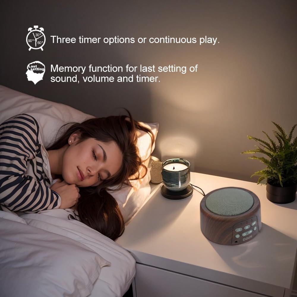 Douni White Noise Machine - Sleep Sound Machine with Soothing Sounds Timer & Memory Function for Sleeping & Relaxation, Sleep relaxation…