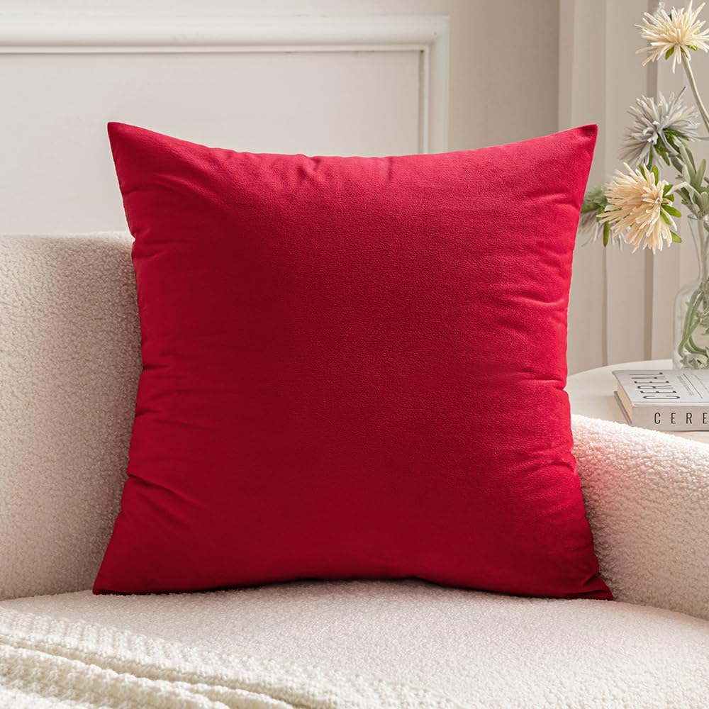 Miulee Velvet Pillow Cover Soft Luxury Christmas Decorative Throw Pillow Cover Eruo Sham Single Rectangle Cushion Case Home Decor for Couch…