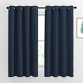 Nicetown Blackout Curtains and Drapes for Kitchen - Thermal Insulated Solid Grommet Top Blackout Panels/Draperies for Kid's Room (Navy, 1 P…