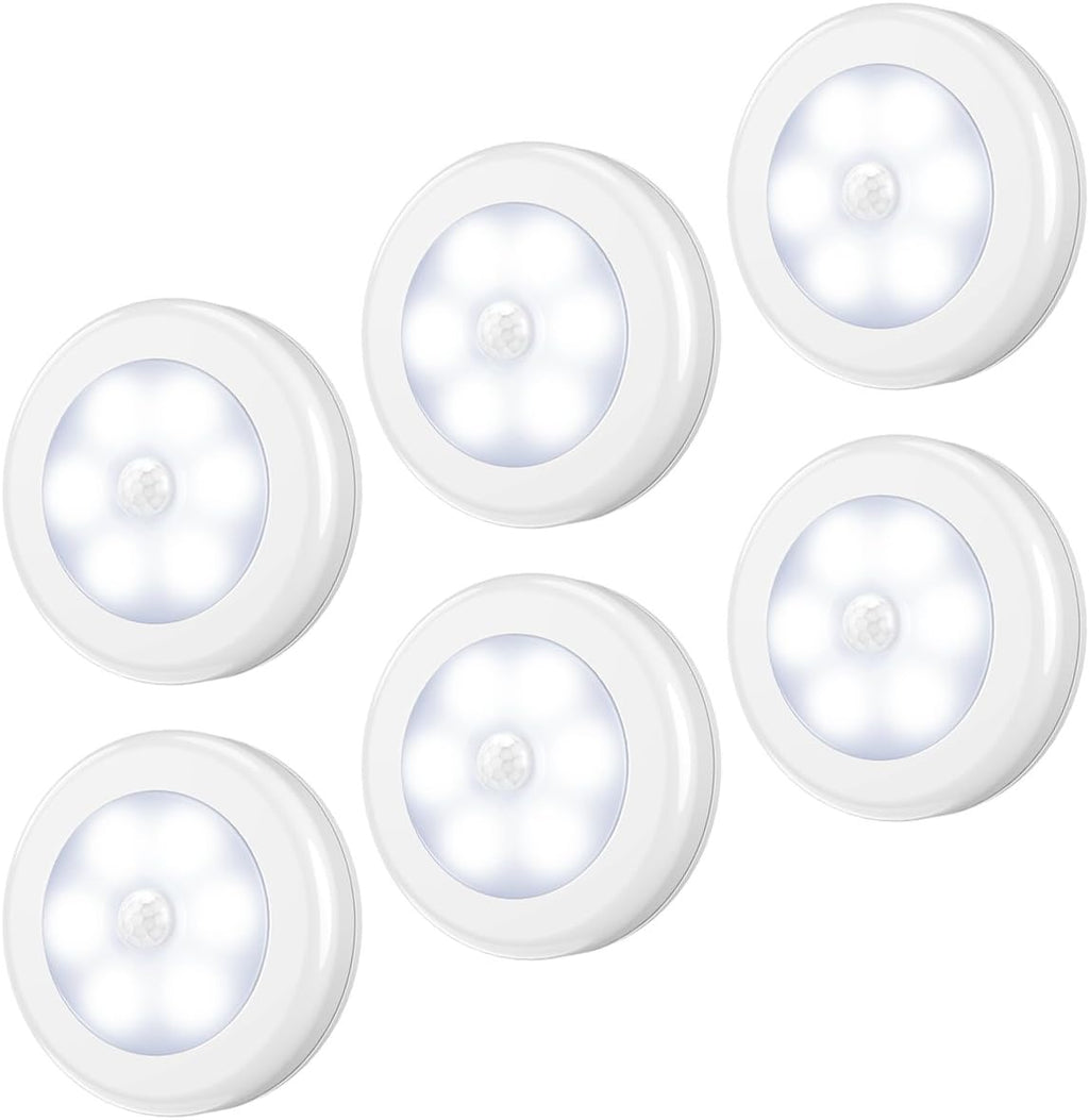 AMIR Upgraded 3.15” Motion Sensor Light Indoor, Cordless Battery Powered Stick on LED Night Lights for Closet, Stair, Under Cabinet…