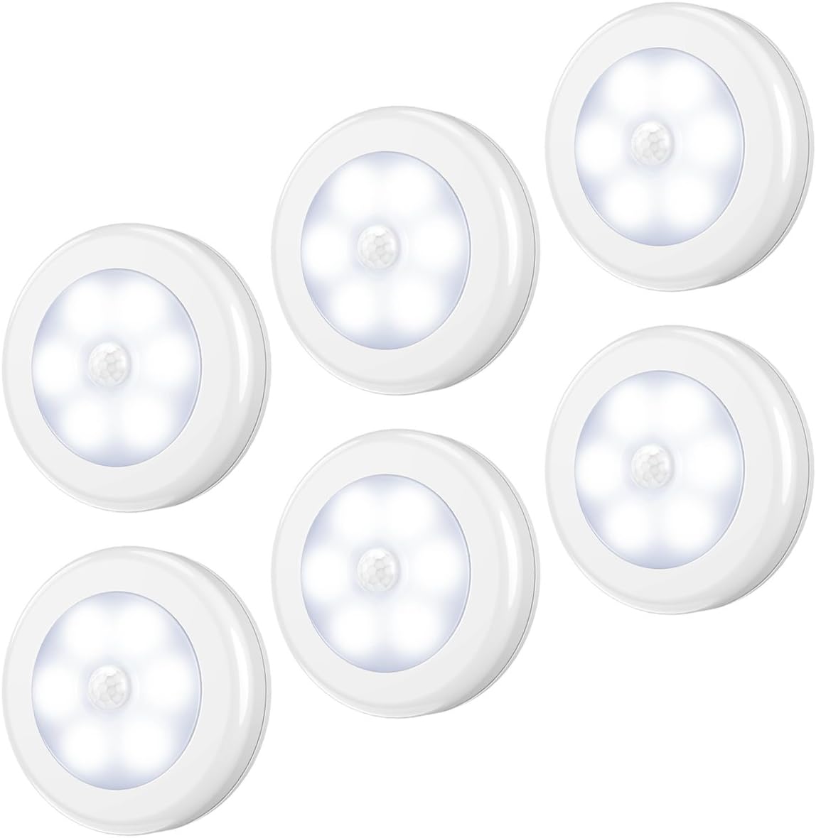 AMIR Upgraded 3.15” Motion Sensor Light Indoor, Cordless Battery Powered Stick on LED Night Lights for Closet, Stair, Under Cabinet…