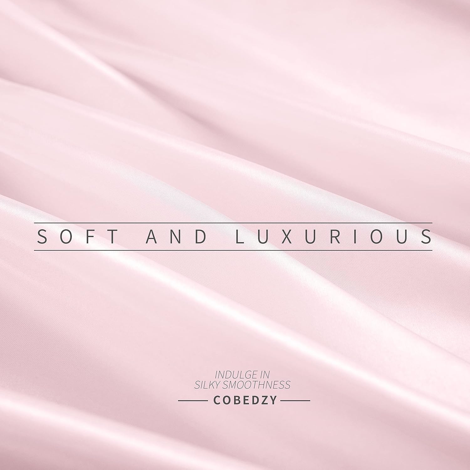 Cobedzy 3 Pcs Blush Pink Satin Sheets Twin XL Size Silky Satin Bedding Sheets Set with 1 Deep Pocket Fitted Sheet, 1 Flat Sheet, 1 Pillowca…