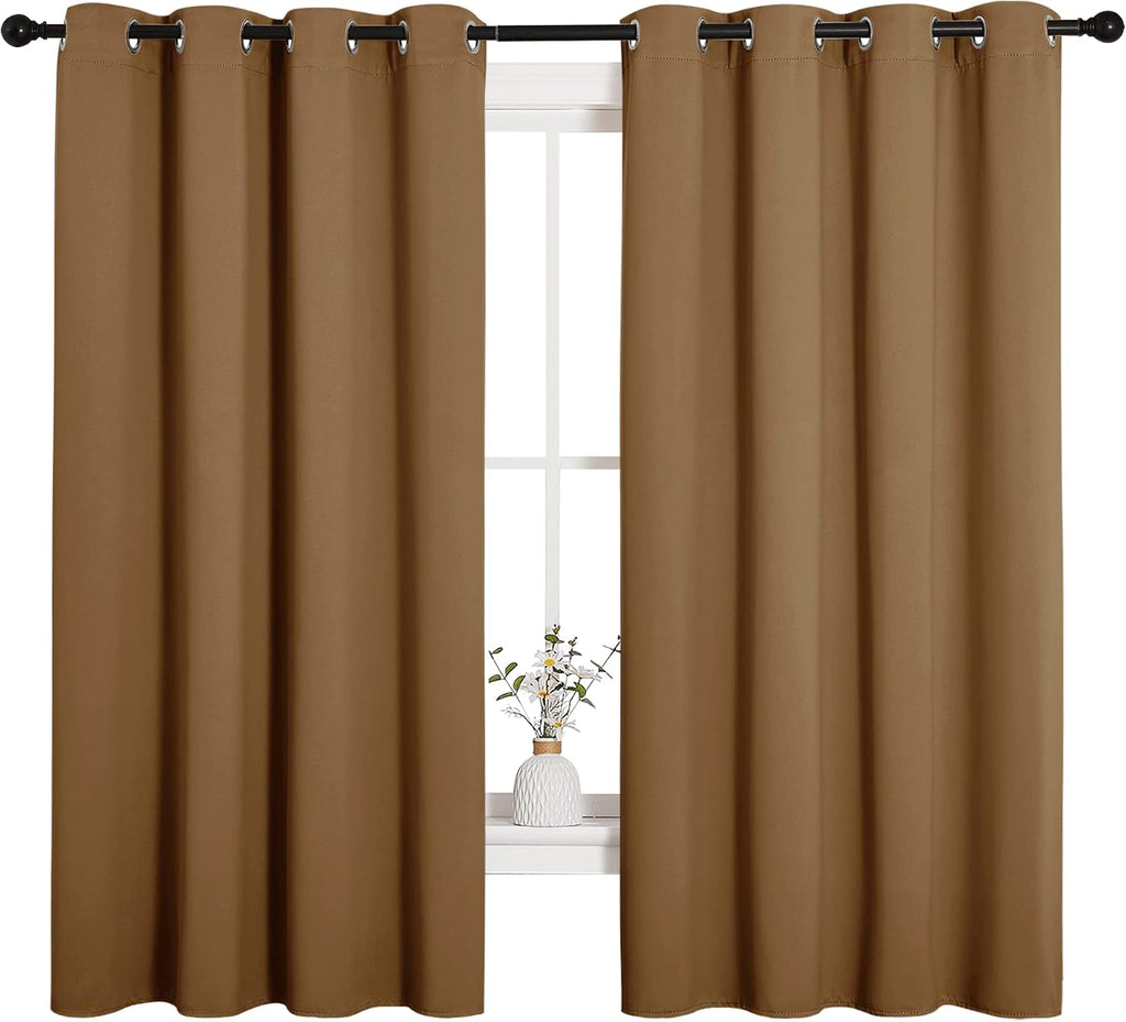 NICETOWN Sleek Blackout Curtains 68 inches Length for Windows, Noise Reducing and Block Draft Panels for Door Doorway Laundry Office…