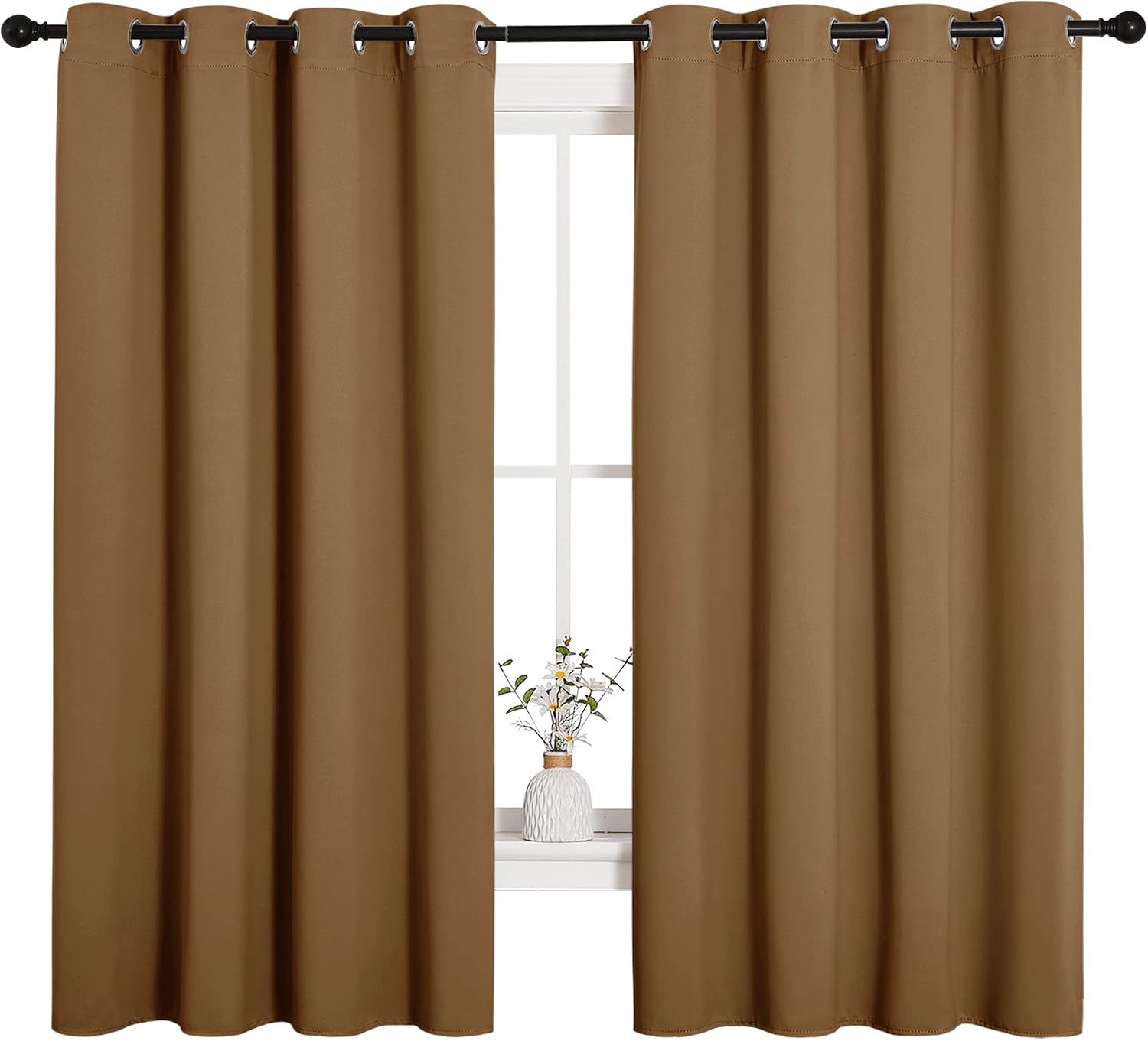 NICETOWN Sleek Blackout Curtains 68 inches Length for Windows, Noise Reducing and Block Draft Panels for Door Doorway Laundry Office…