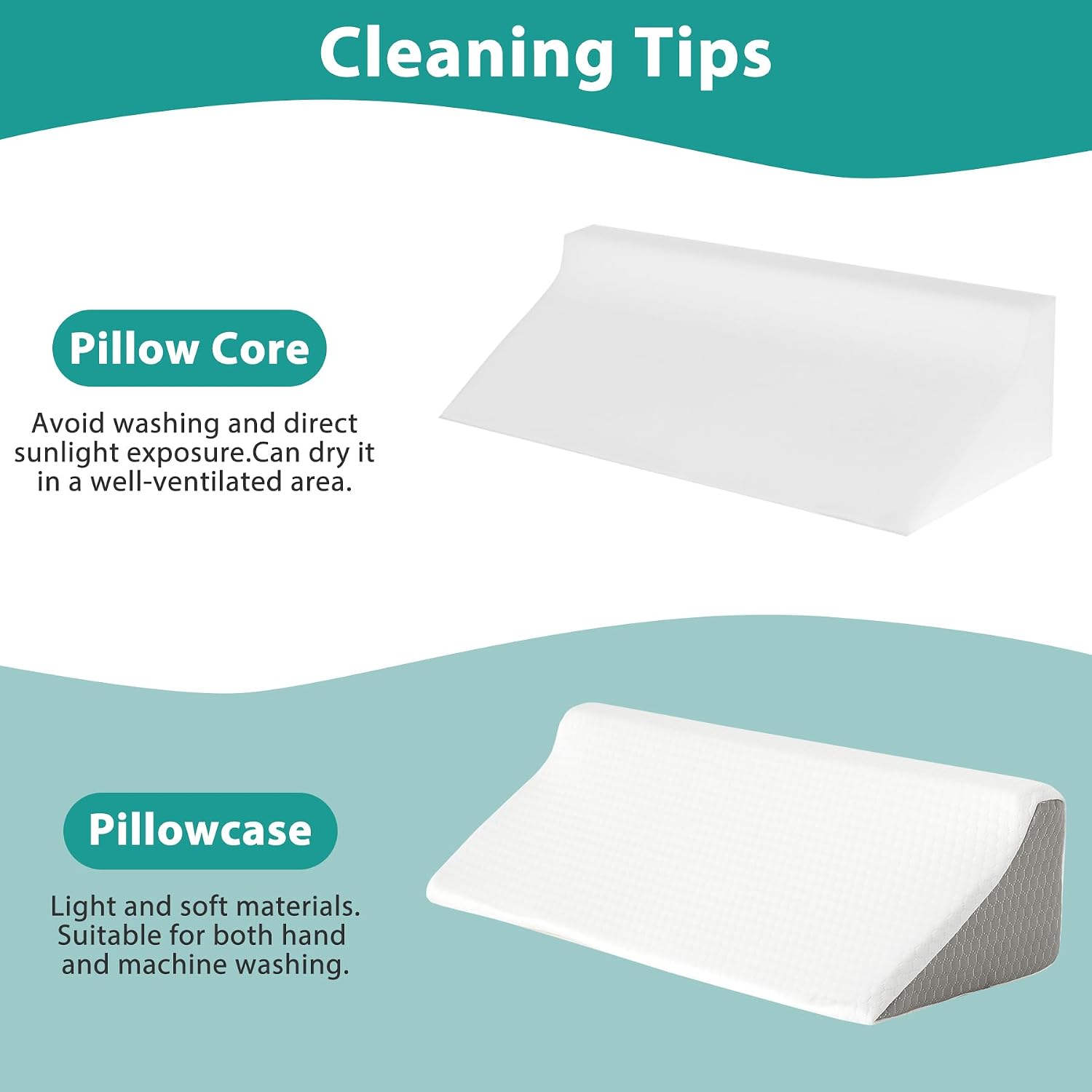 Bedluxe Wedge Pillow for Side Sleeping, Comfort Foam Back Pillow for Side Sleeper, Bed Wedges & Body Positioners for After Surgery, Pregnan…