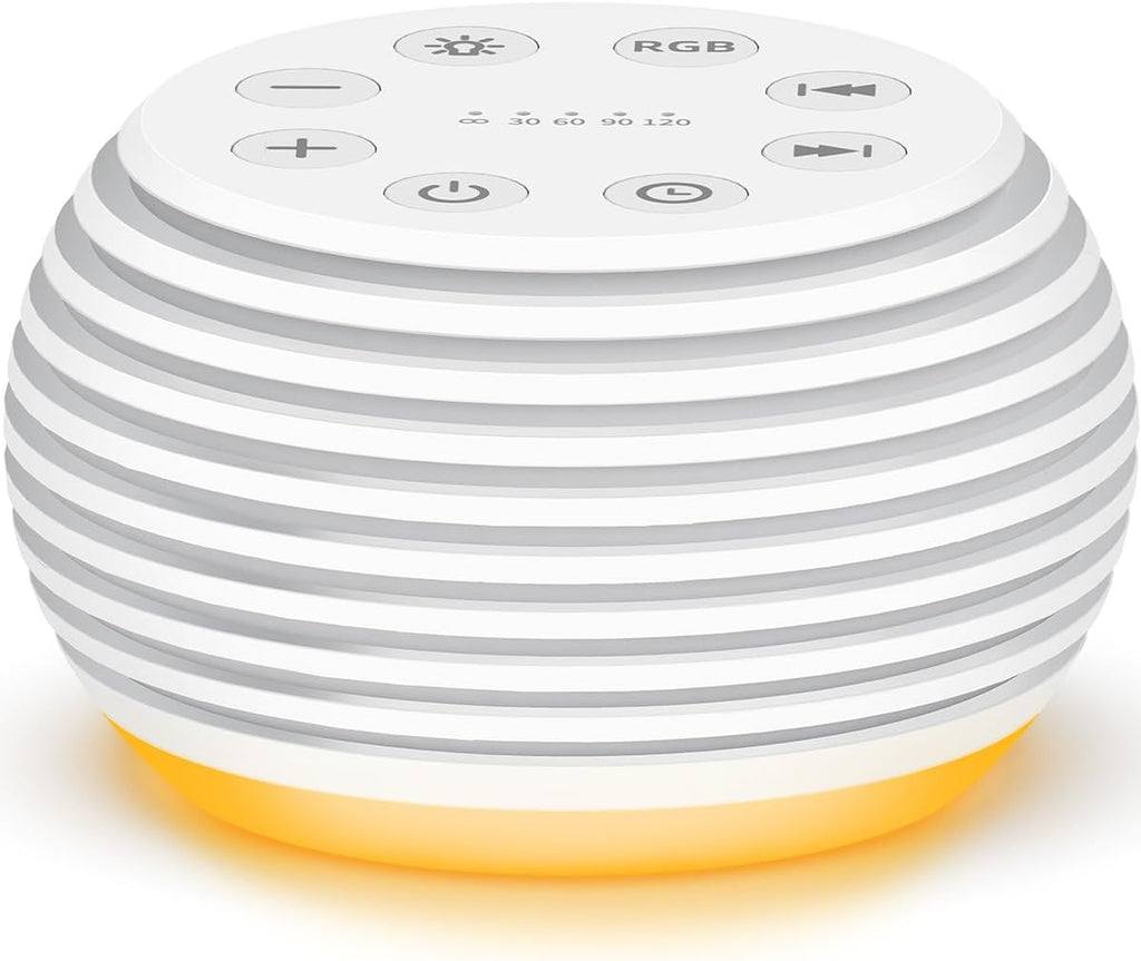 SleeZOO Portable Sound Machine White Noise Machine Sleep Machine with 30 Soothing Sounds 32 Volume Levels 5 Timers 12 Lights Memory…
