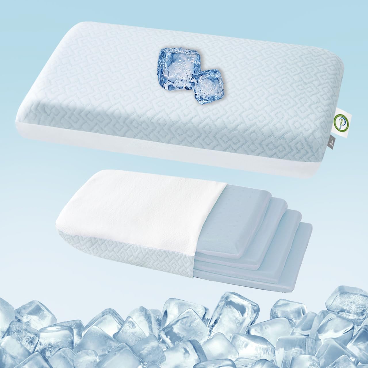 Lofe Adjustable Memory Foam Pillow - 4 Height from 1.2 to 4.8in, Cervical Pillow for Neck, CertiPUR-US Neck Support Pillow for Side Sleepe…