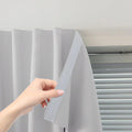 Blackout Curtains for Bedroom Sticky Curtain Blackout Window Cover Self Adhesive Curtains Rod No Drillng, 47" W X 79" L, Light Grey, 1 Panel