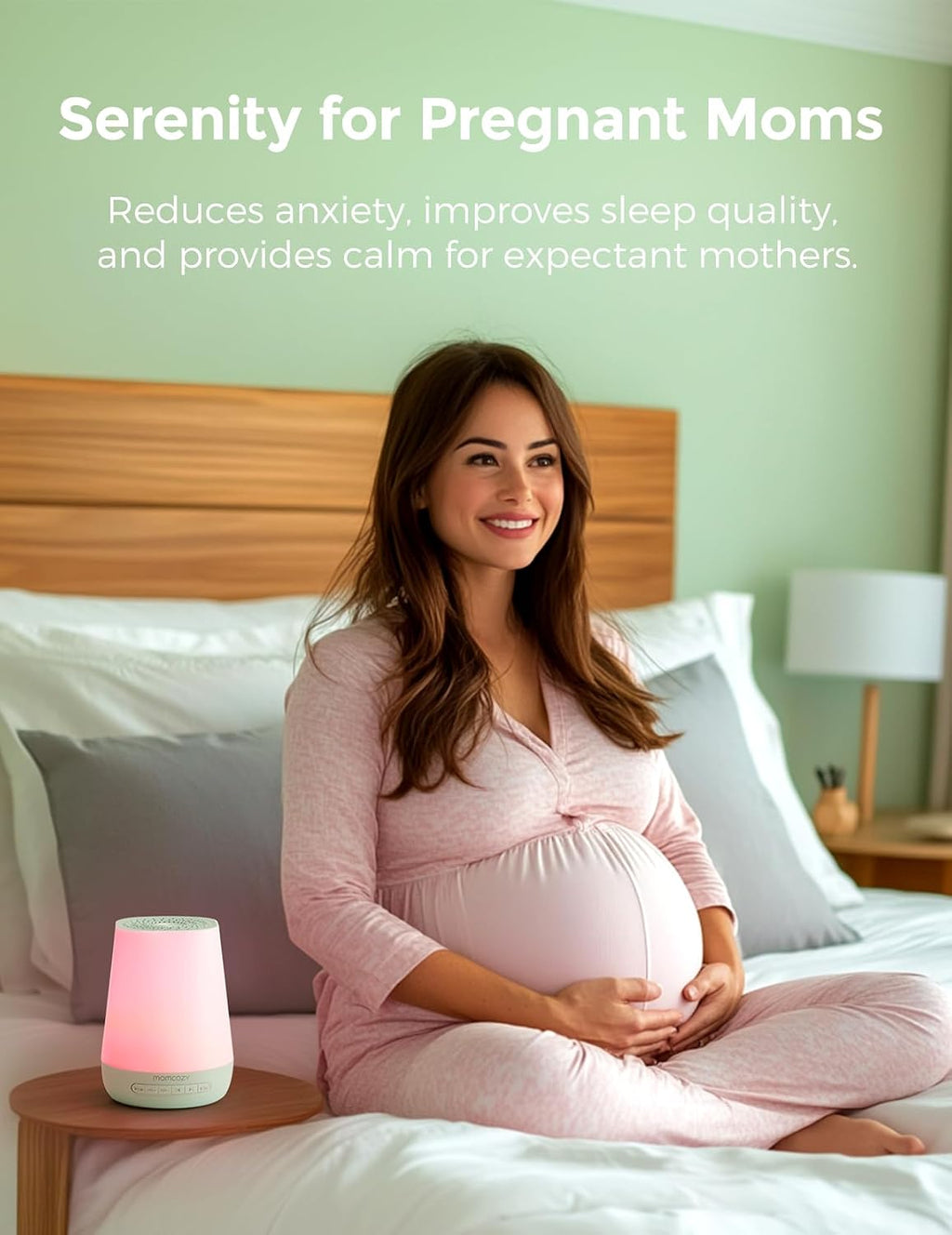 Baby Sound Machine, Momcozy White Noise Machine for Baby Sleeping with Night Light, Toddler Sleep Trainer with 34 Soothing Sounds, Timer…