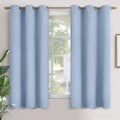 YoungsTex Baby Blue Room Darkening Curtains 63 Inch Long for Kids Bedroom - Grommet Thermal Insulated Blackout Window Drapes Privacy for Bo…