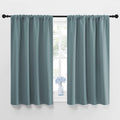 NICETOWN Greyish Blue Blackout Curtains Panels for Window, Thermal Insulated Rod Pocket Blackout Drapes/Draperies for Living Room (2…