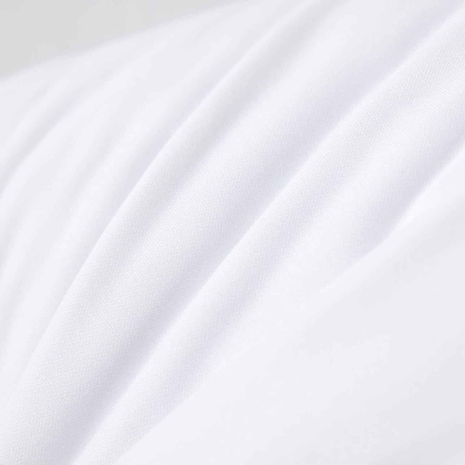 Kingnex 4 Pack Waterproof Down Feather Proof Pillow Protectors with Zipper 20x20 Zippered Pillow Covers for Square Throw Pillow 4 Pack White