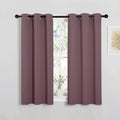 NICETOWN Bedroom Curtain Panels Blackout Draperies, Dry Rose, 1 Pair, 34 by 45-inch, Thermal Insulated Solid Grommet Blackout…